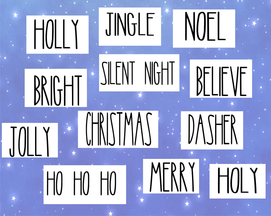 Christmas Ornament Vinyl Decal | Words Decal for Mug