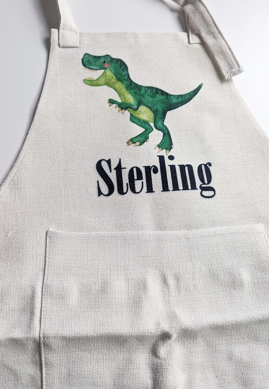 Personalized Boys Dinosaur Kids Apron with Pocket Strap