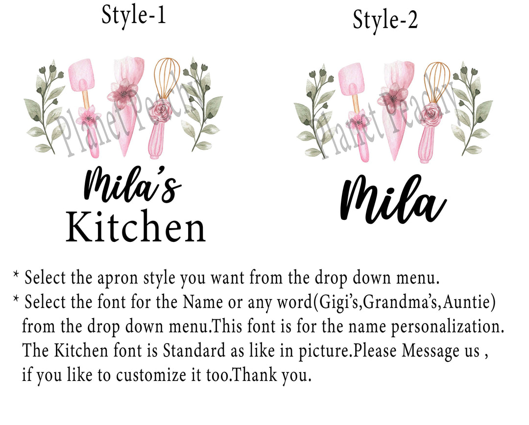 Apron Personalized Kitchen Kid Aprons Adult Mommy Daughter Matching Baking Apron