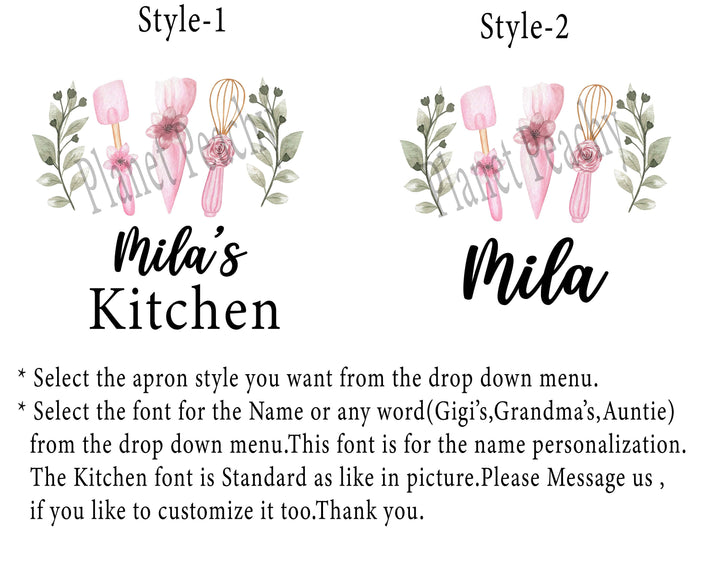 Apron Personalized Kitchen Kid Aprons Adult Mommy Daughter Matching Baking Apron