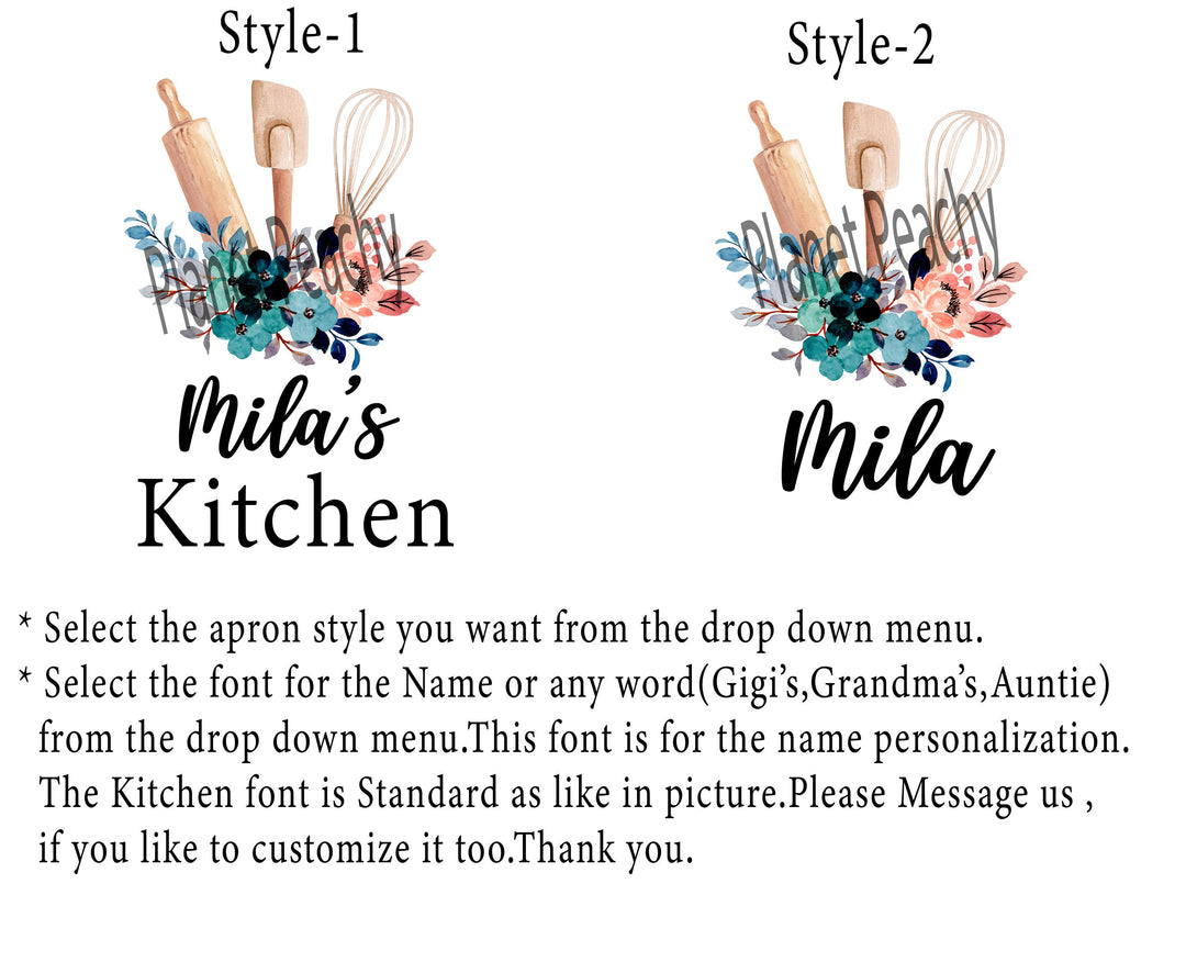 Personalized Kitchen Aprons Adult And Kids Custom Baking Apron