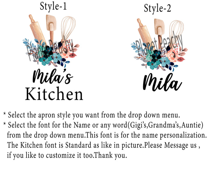 Personalized Kitchen Aprons Adult And Kids Custom Baking Apron