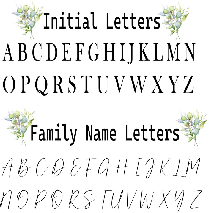 Personalized Adult Kitchen Apron with Greenery Wreath