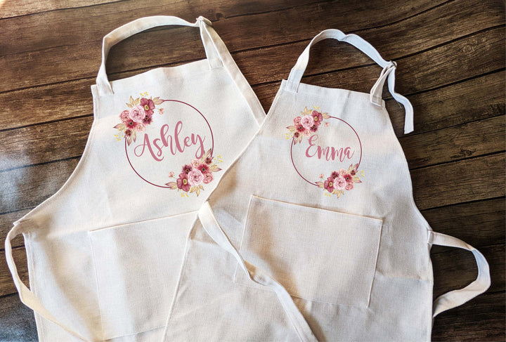 Personalized Gift for Her Apron Custom Oven Mitts Set