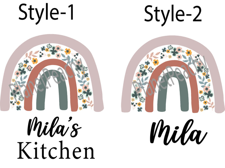 Personalized Rainbow Kitchen Towel Custom Dish Towel Gift