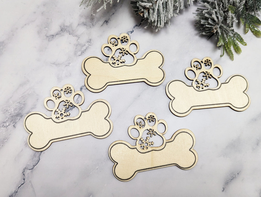 Personalized Dog Bone Christmas Ornament Custom Pet Name