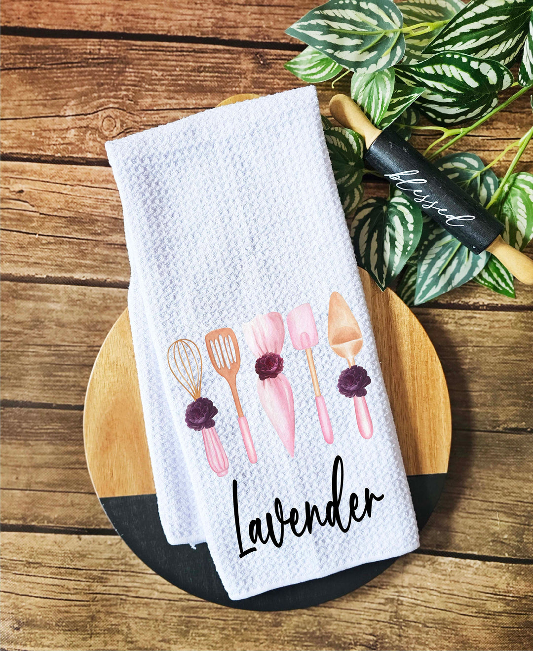 Personalized Kitchen Towel Custom Dish Towel Gift for Mom