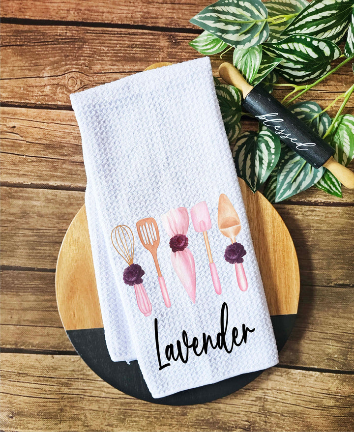Personalized Kitchen Towel Custom Dish Towel Gift for Mom