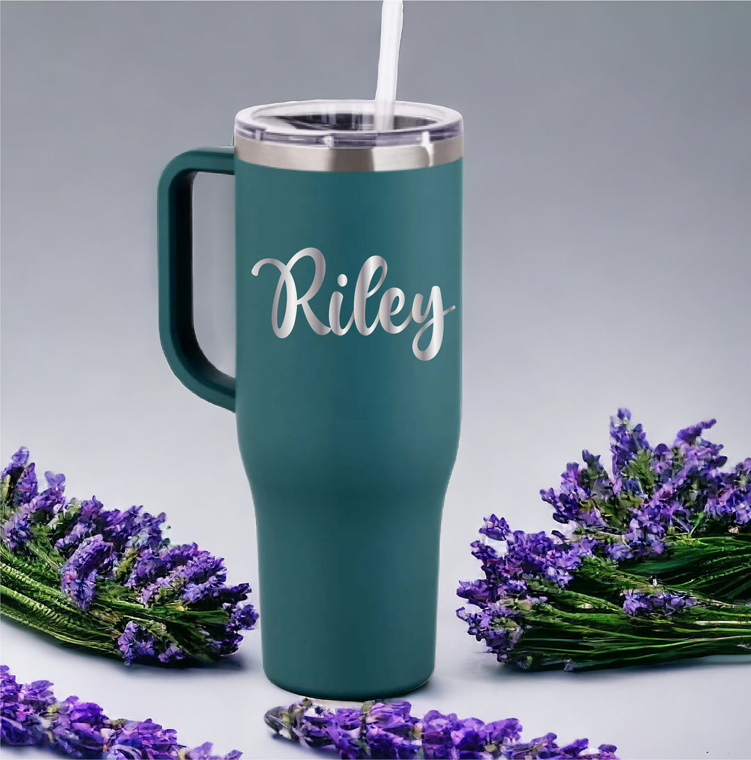 Personalized Laser Engraved Tumbler 40oz Custom Travel Cup
