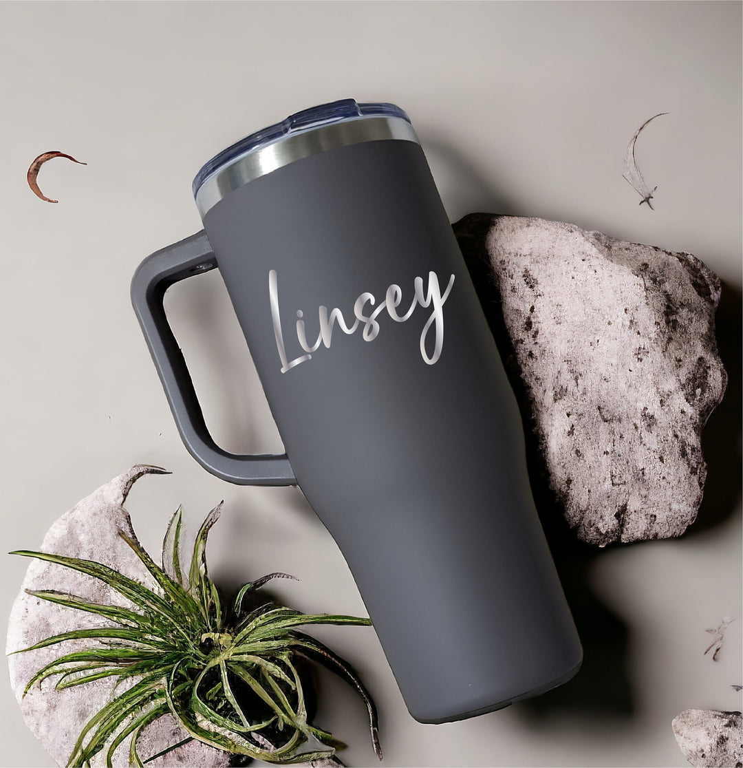 Personalized Laser Engraved Tumbler 40oz Custom Travel Cup