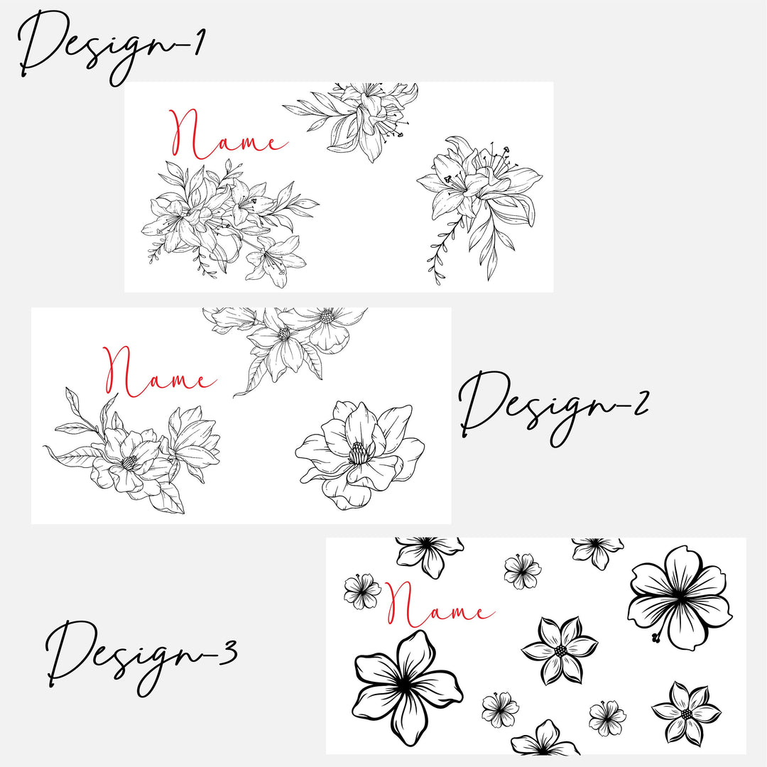 Personalized Engraved Tumbler 40 oz Floral Cup Gift