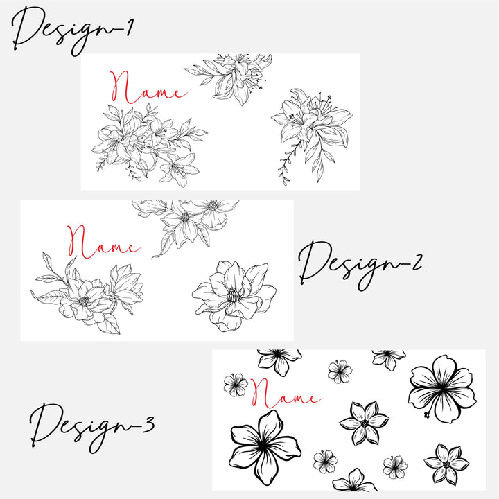 Personalized Engraved Tumbler 40 oz Floral Cup Gift