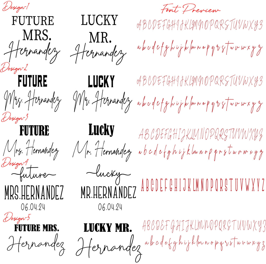 Personalized Couple Gift Set Future Mrs and Lucky Mr Iced Coffee Cup Lid and Straw