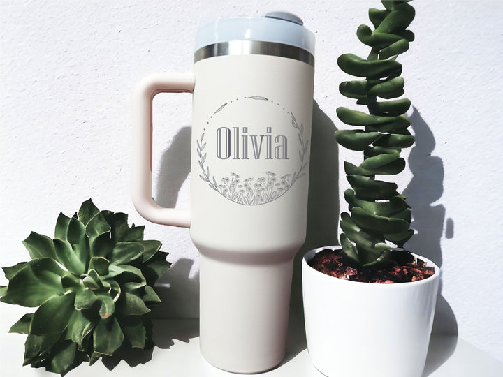 Custom Engraved Cup 40oz Personalized Tumbler Gift for Bride