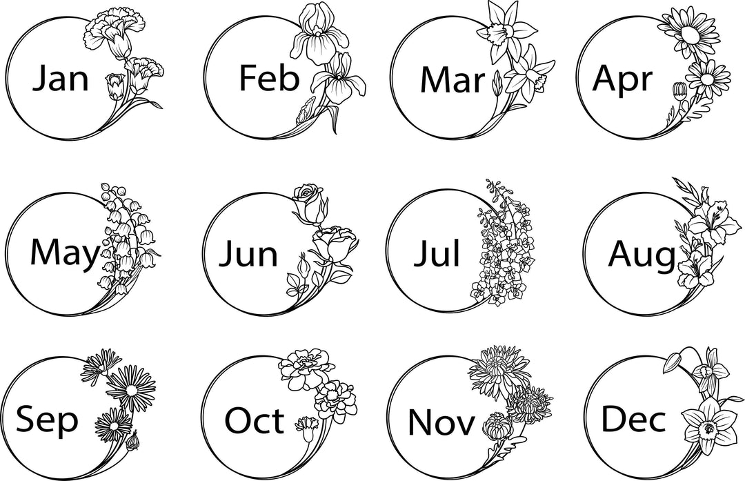 Birth Flower Tumbler Personalized with Handle Custom 40oz