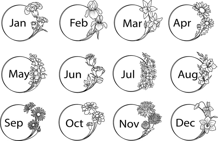 Birth Flower Tumbler Personalized with Handle Custom 40oz