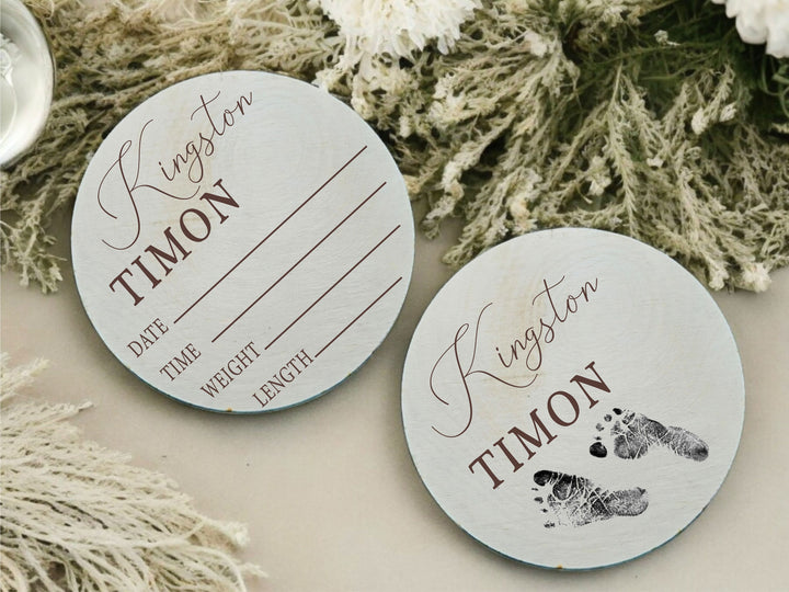 Custom Baby Birth Stats and Name Sign Engraved Name Announcement Plaque