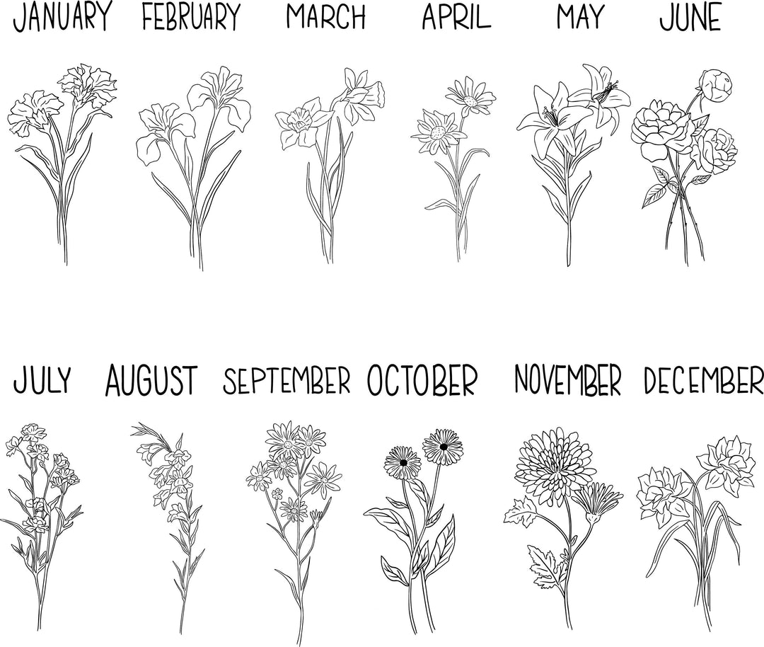 Personalized Birth Flower Engraved Tumbler 40oz Bridesmaid Gift