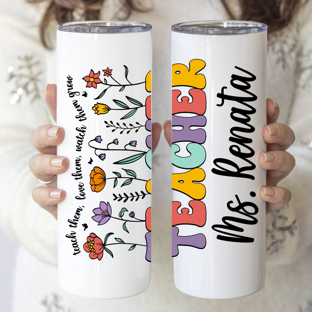 Personalized Teacher Gift Stainless Steel Tumbler with Name