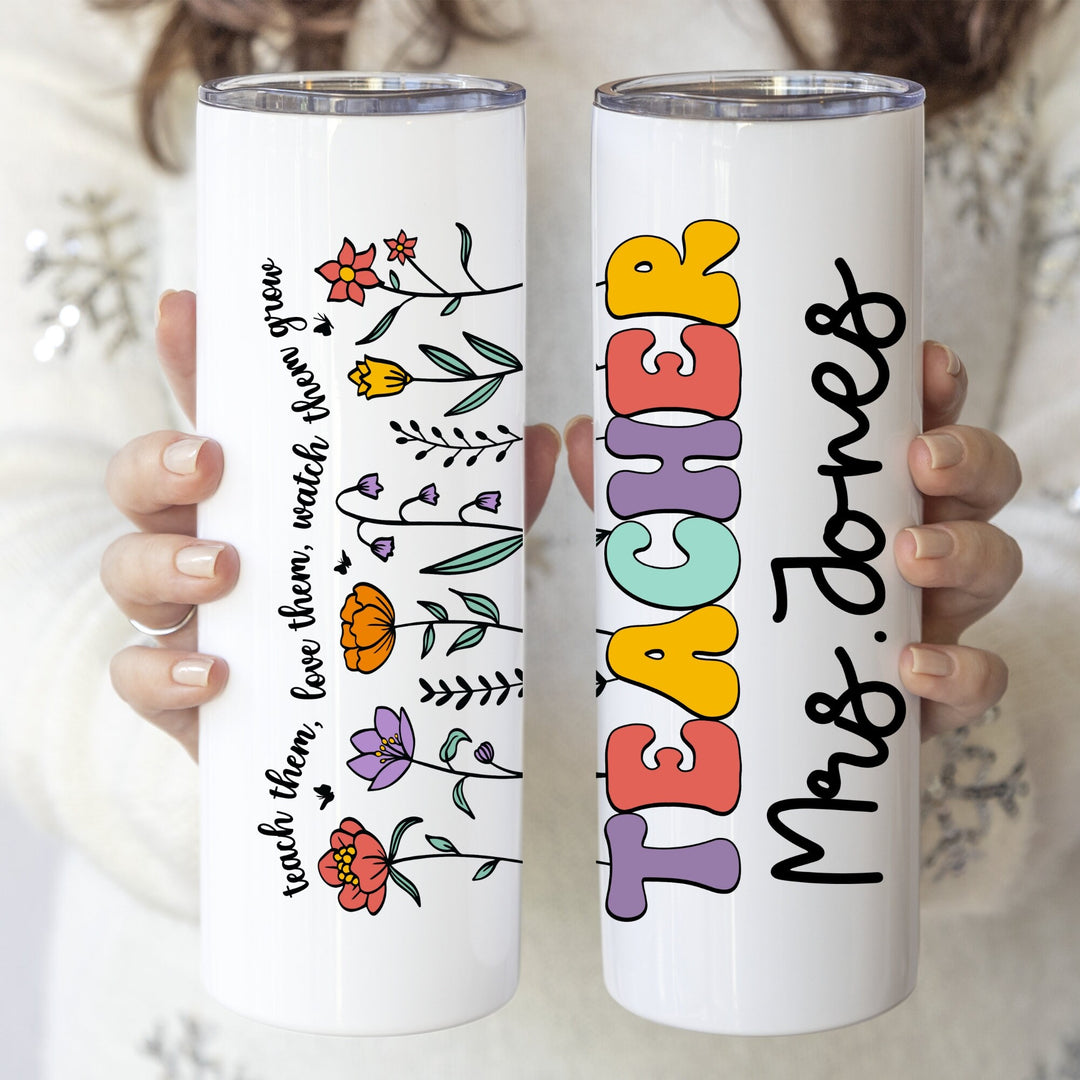 Personalized Teacher Gift Stainless Steel Tumbler with Name