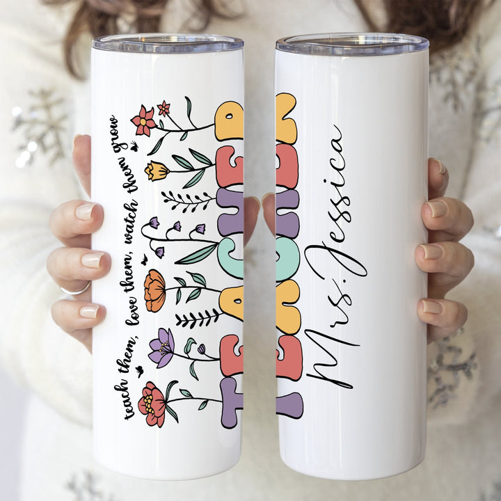 Personalized Teacher Gift Stainless Steel Tumbler with Name