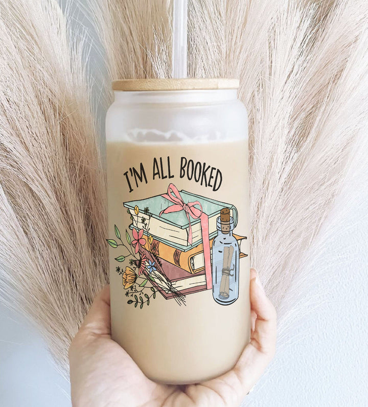 I Am All Booked Iced Coffee Cups Book Lover Tumbler Gift