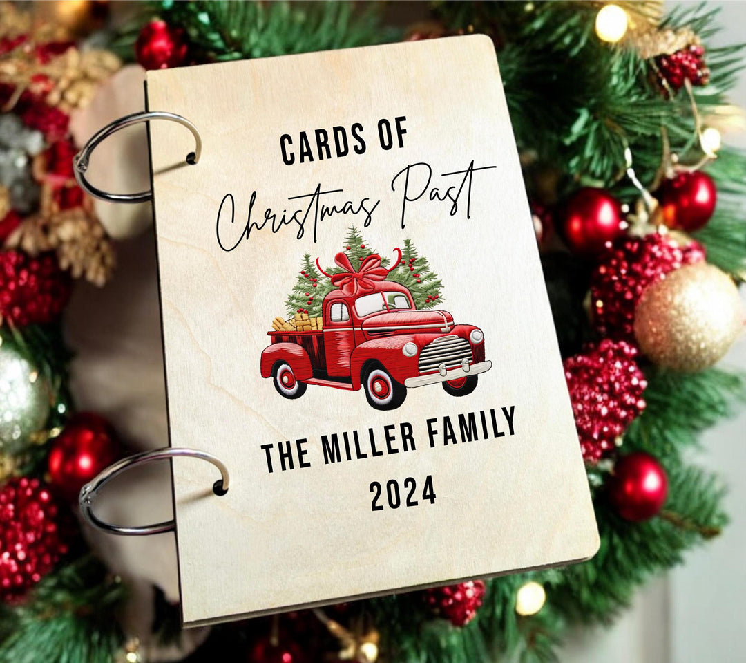 Custom Christmas Card Holder | Holiday Memory Book Keepsake