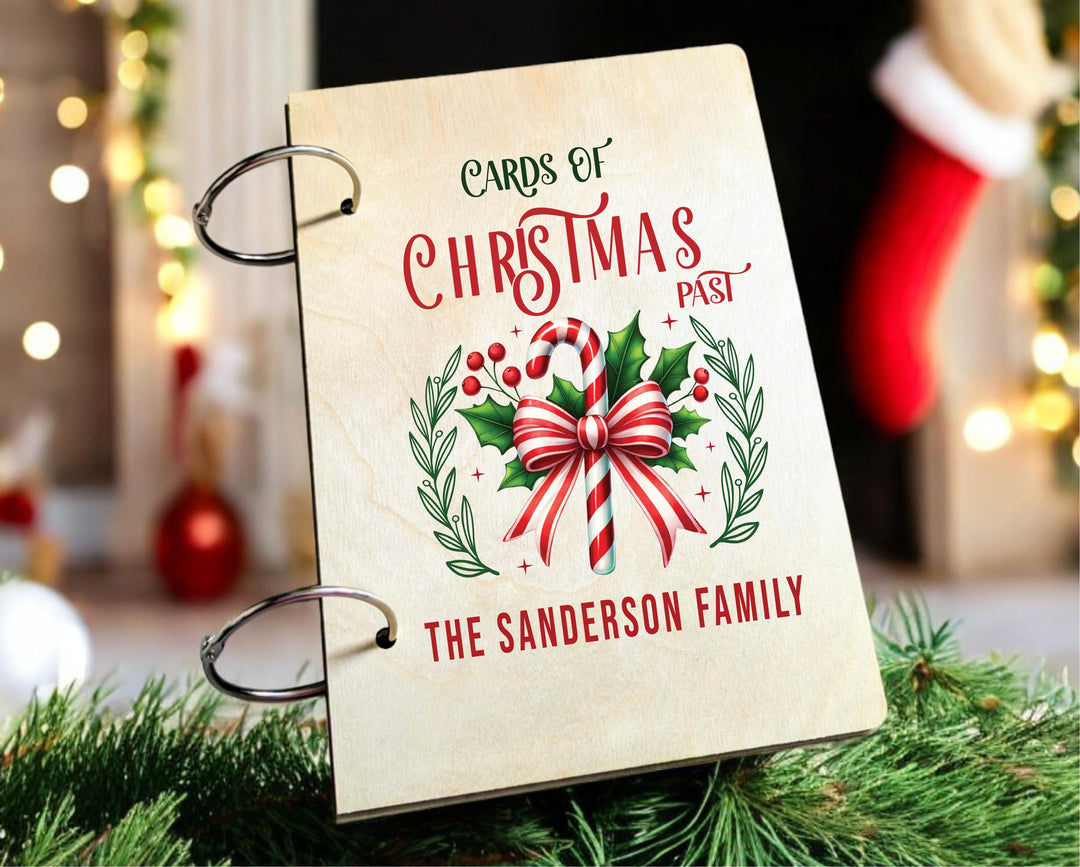 Retro Christmas Card Holder | Custom Keepsake Memory Book
