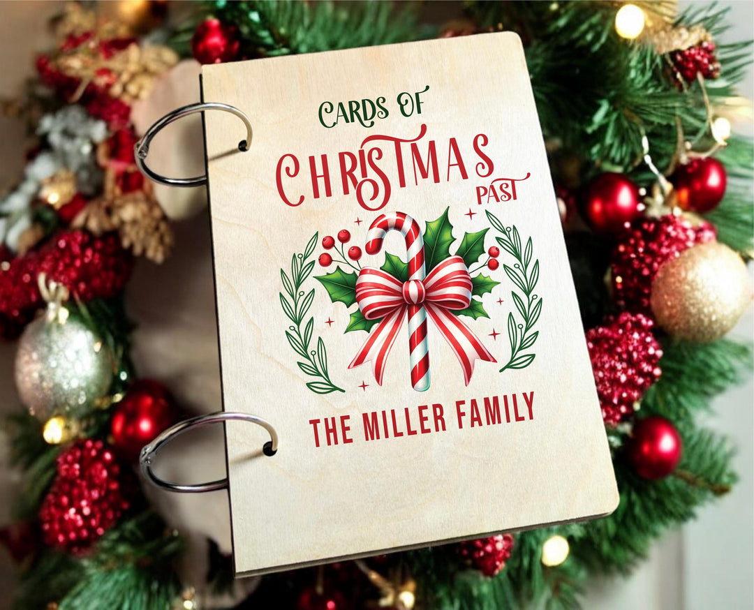 Retro Christmas Card Holder | Custom Keepsake Memory Book