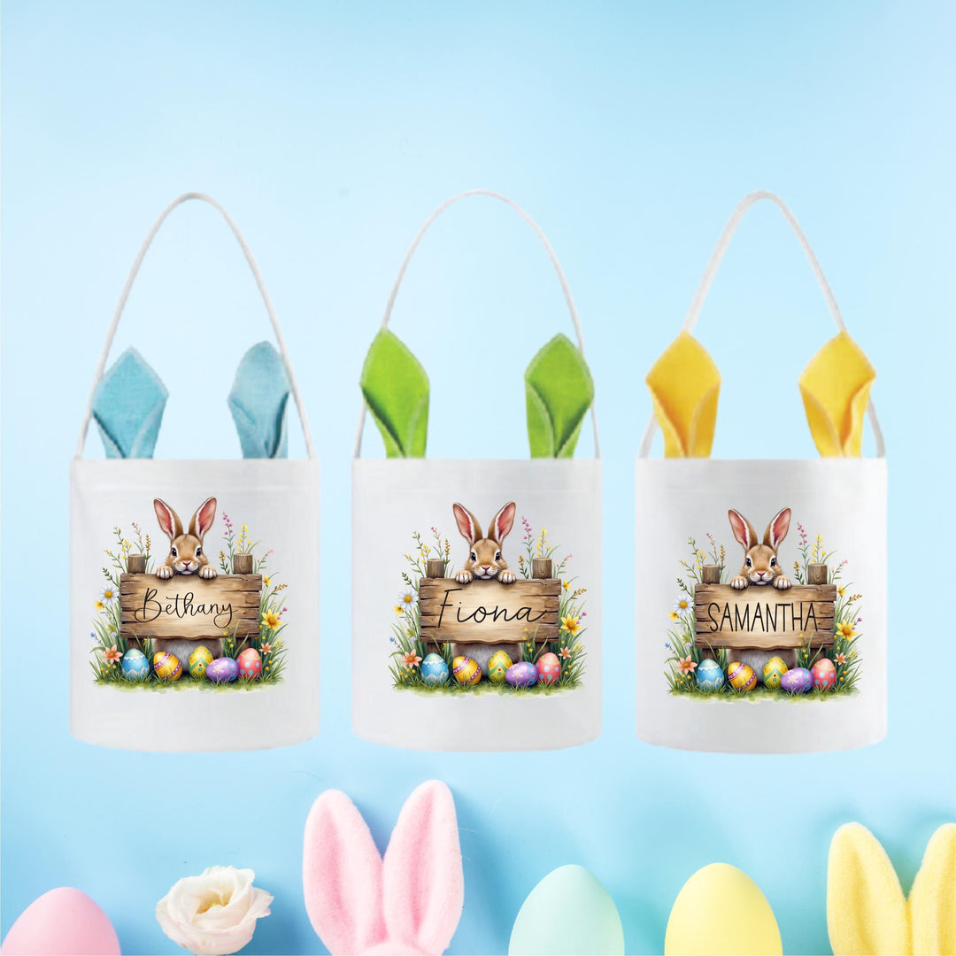 Bunny Easter Bag Personalized Gift for Kids with Name