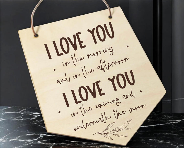I Love You New Born Nursery Decor Wood Nursery Wall Flag