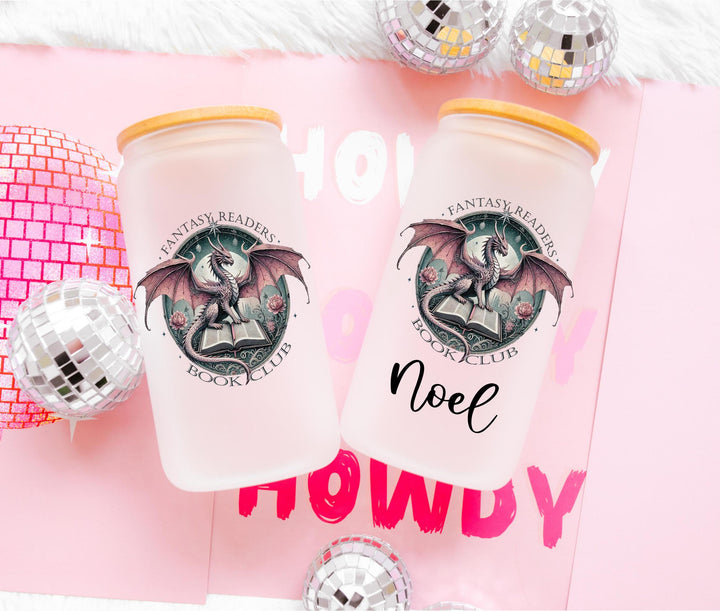 Personalized Book Lover Gift Fantasy Reader Iced Coffee Cup