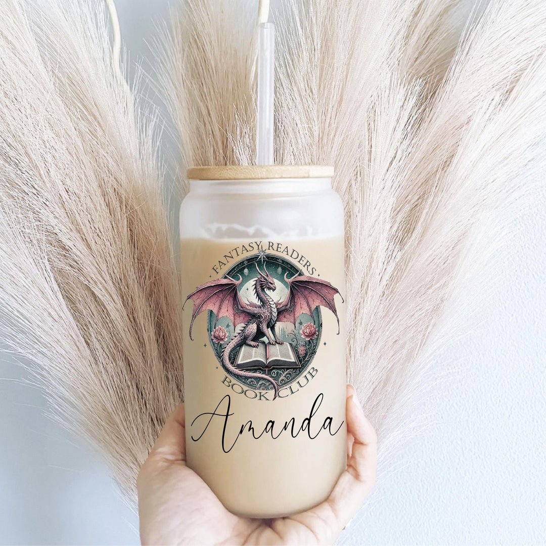 Personalized Book Lover Gift Fantasy Reader Iced Coffee Cup