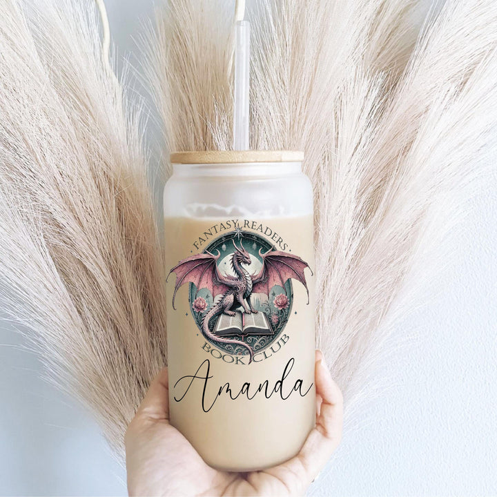Personalized Book Lover Gift Fantasy Reader Iced Coffee Cup