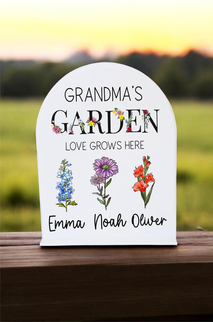 Grandma's Garden Birth Month Flower Keepsake Gift for Mom