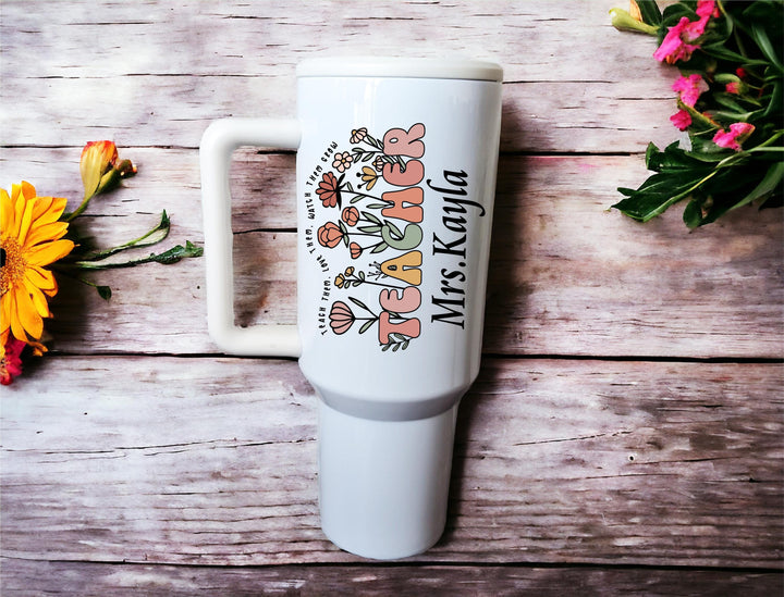 Personalized 40oz Teacher Appreciation Gift Tumbler Cup