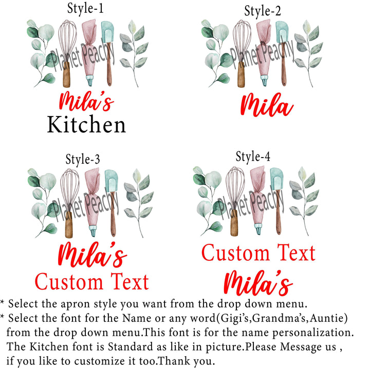 Personalized Aprons Adult and Kids Mommy and Me Matching