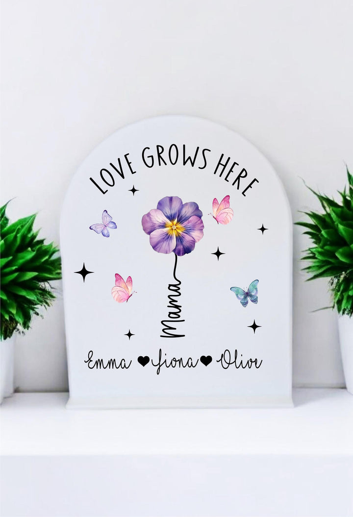 Birth Flower Gift With Kids Name For Mama Keepsake Idea