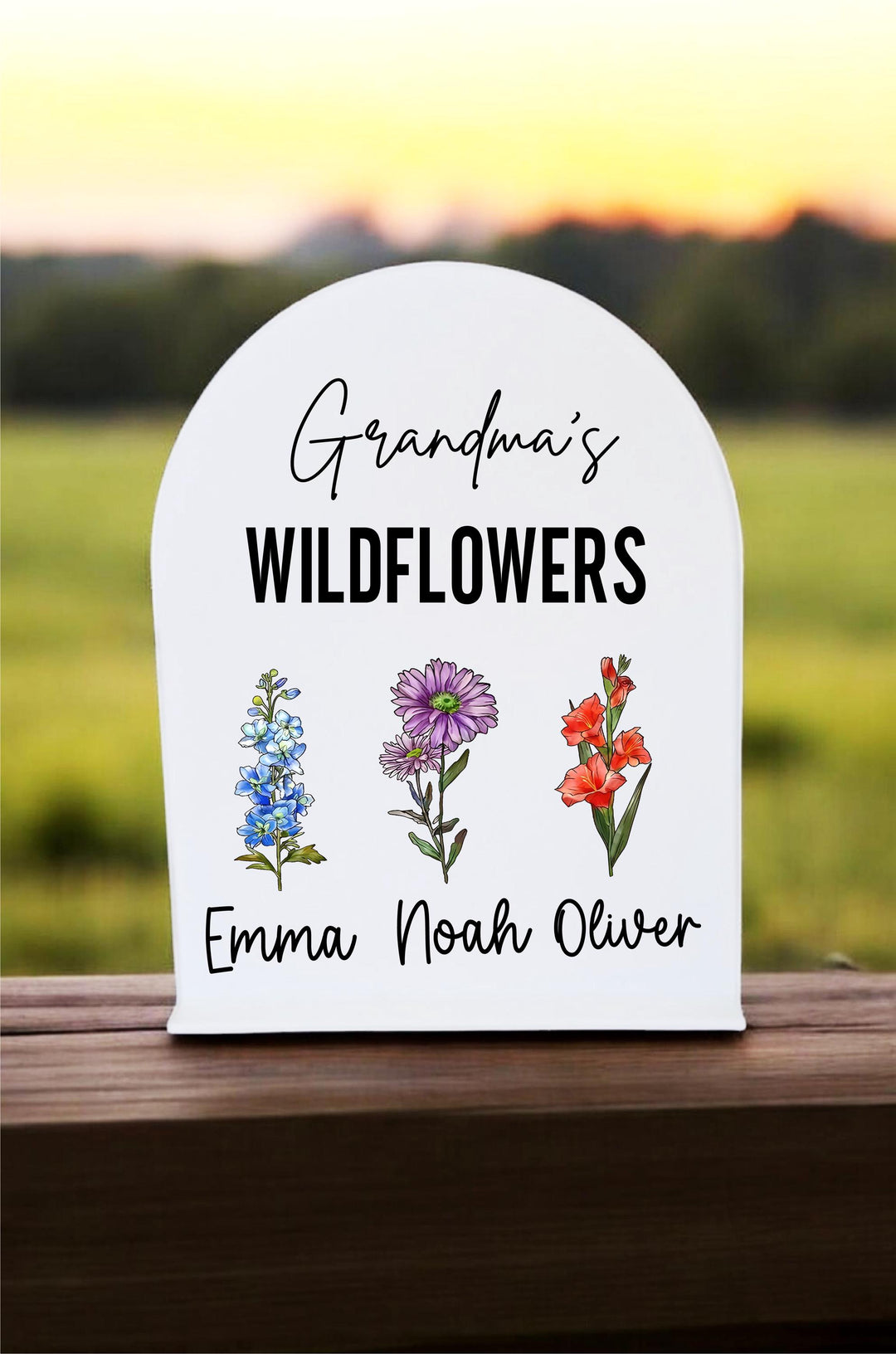 Grandma's Wildflowers Birth Month Flower Keepsake Gift