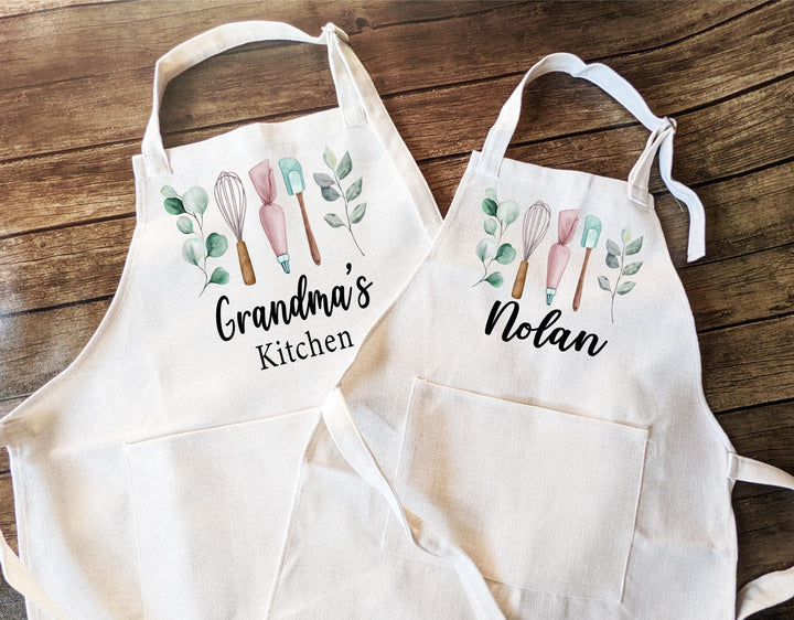 Personalized Aprons Adult and Kids Mommy and Me Matching