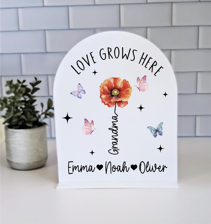 Birth Flower Gift With Kids Name For Mama Keepsake Idea