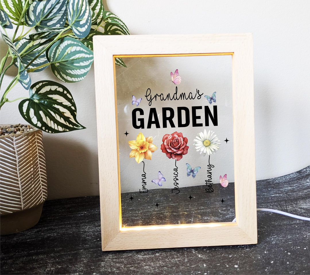 Birth Month Flower Gifts Acrylic Night Light Home Decor