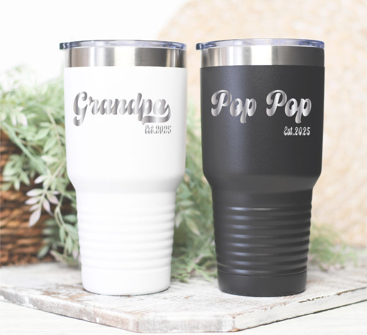 Personalized Dad Tumbler: Custom Name Grandparents Gift