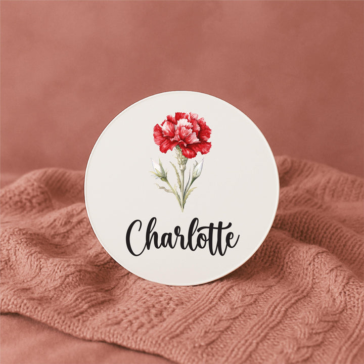 Birth Flower Baby Name Sign Personalized Acrylic Baby Announcement Floral Newborn Name Plaque Custom Baby Shower Gift newborn photo prop