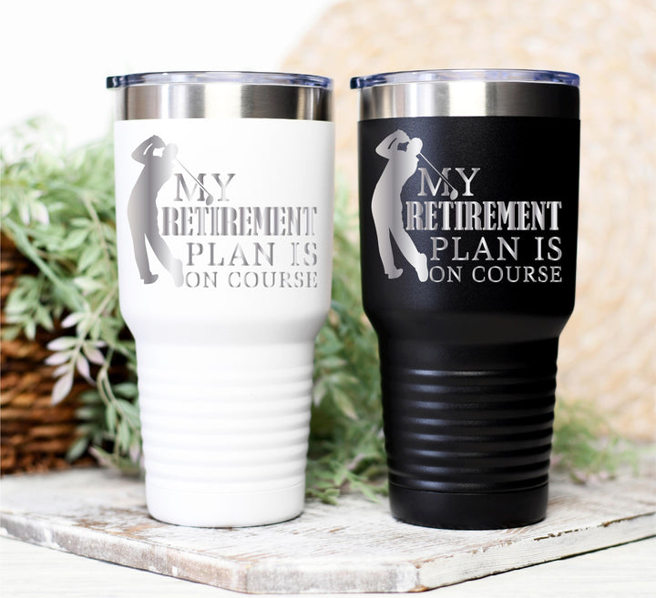 Retirement gift Golf lover Retirement plan tumbler Golf dad retirement gift Golf grandpa Retirement cup Coworker gift