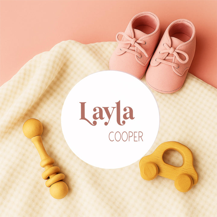 Personalized Newborn Gift – Nursery Wall Art for Girls – Baby Shower Keepsake – New born Name Reveal Print -Custom Baby Name Sign