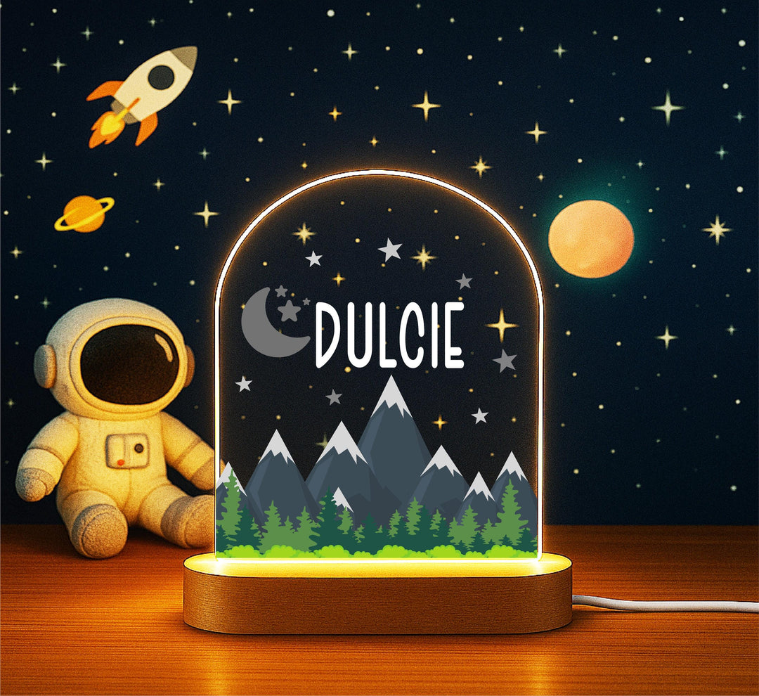 Personalized Astronaut Galaxy Night Light: Custom Nursery Decor