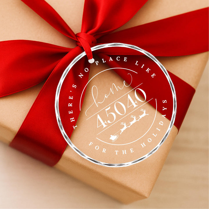 Personalized Home address Glass Ornament: New Home owner Keepsake Gift