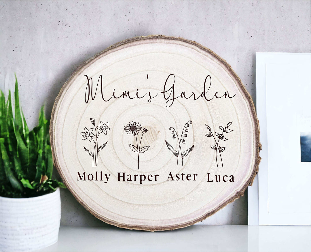 Custom Grandma Gift with Personalized Birth Flower Design