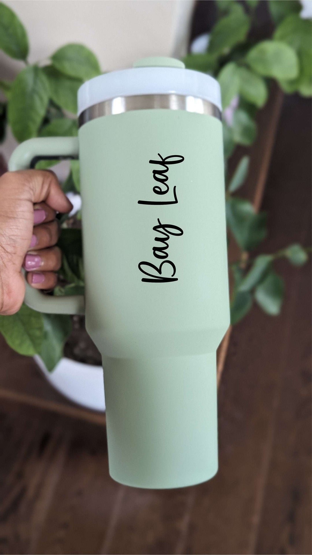 Mama Tumbler With Kids Name Floral Travel Cup Gift Idea